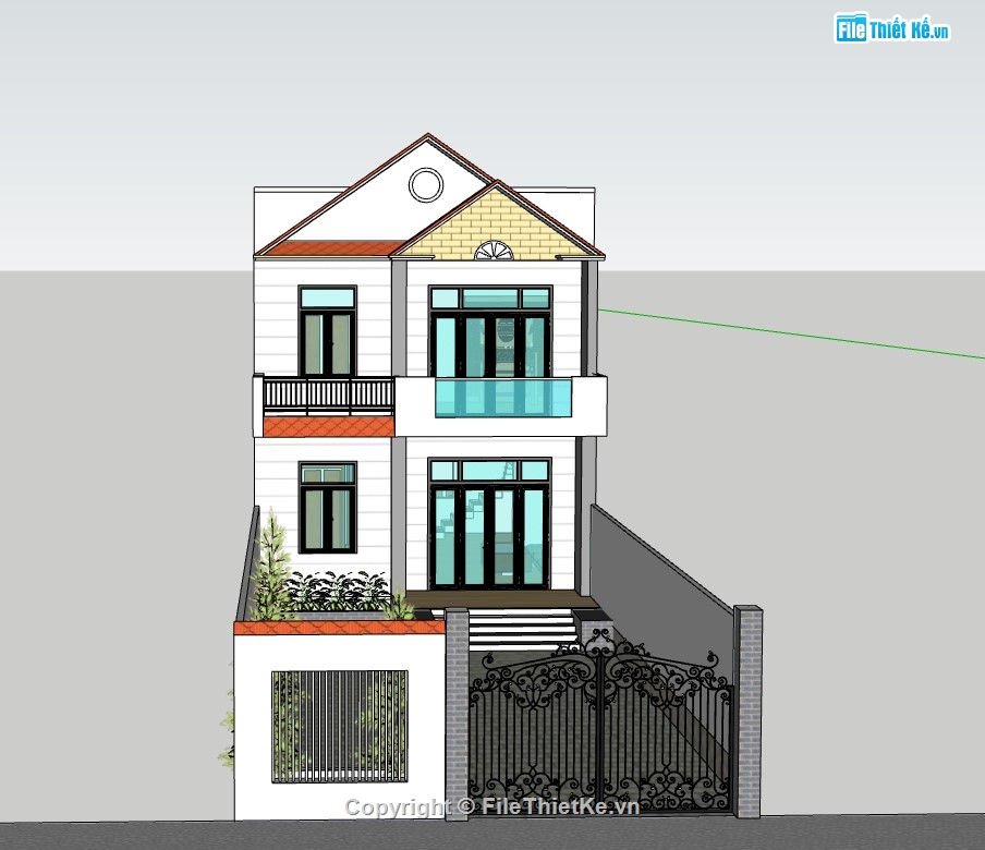 su nhà phố,nhà phố 2 tầng,su nhà phố 2 tầng,sketchup nhà phố,sketchup nhà phố 2 tầng