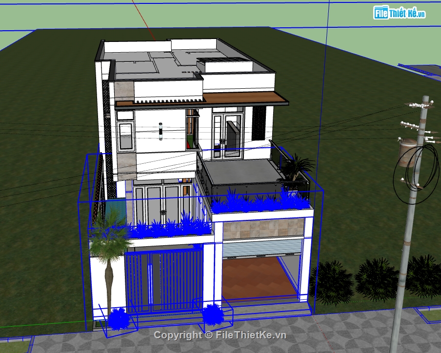 File sketchup nhà phố 2 tầng,model sketchup nhà phố 2 tầng,model su nhà phố 2 tầng,model nhà phố 2 tầng,3d su nhà phố 2 tầng,sketchup nhà phố 2 tầng