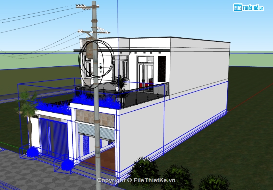 File sketchup nhà phố 2 tầng,model sketchup nhà phố 2 tầng,model su nhà phố 2 tầng,model nhà phố 2 tầng,3d su nhà phố 2 tầng,sketchup nhà phố 2 tầng