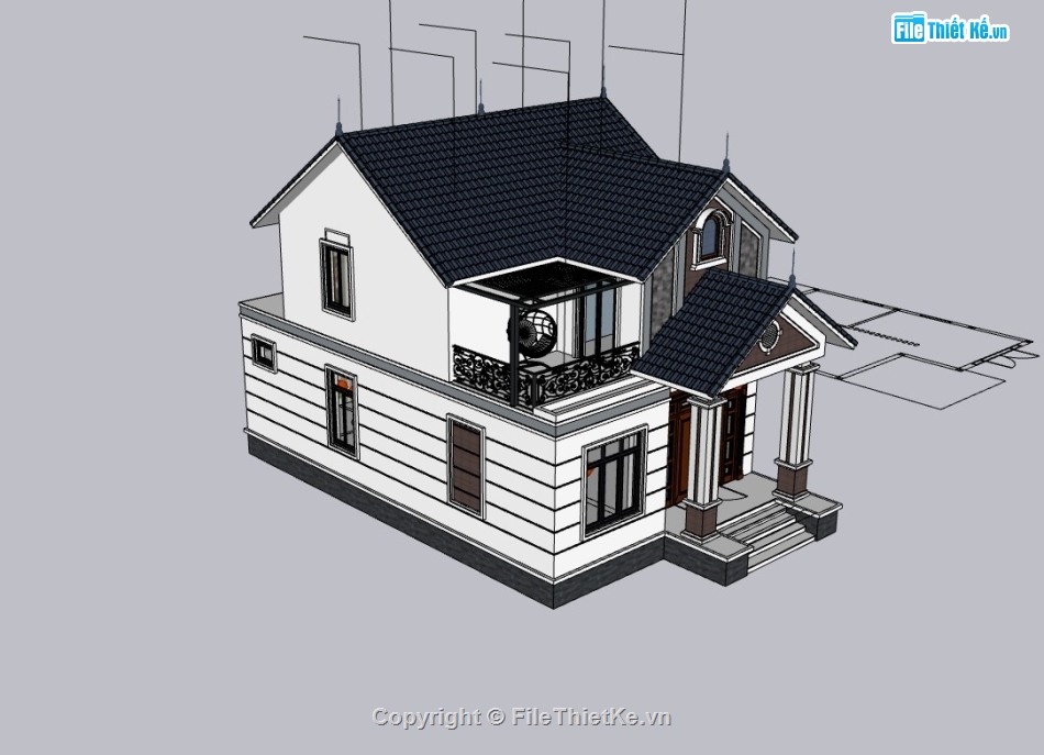 nhà phố 2 tầng,su nhà phố,sketchup nhà phố,su nhà phố 2 tầng,sketchup nhà phố 2 tầng