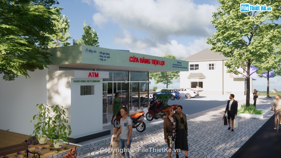 Model Sketchup siêu thị mini,Model Sketchup tiệm tạp hóa,File sketchup siêu thị mini,Model su siêu thị mini,Sketchup cửa hàng tạp hóa,siêu thị mini model sketchup