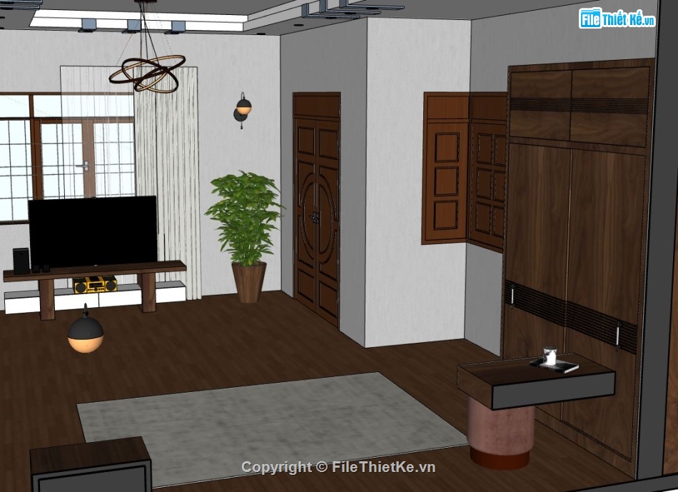 Model phòng ngủ,phòng ngủ sketchup,file sketchup phòng ngủ,phòng ngủ model su