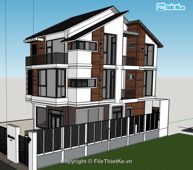 file su biệt thự,sketchup biệt thự,model su biệt thự nghỉ dưỡng