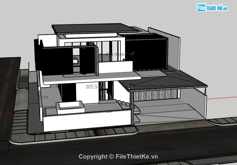 biệt thự 2 tầng,Model su biệt thự 2 tầng,file su biệt thự 2 tầng