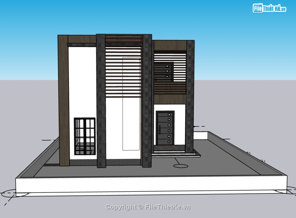 nhà phố 2 tầng,su nhà phố,sketchup nhà phố,su nhà phố 2 tầng