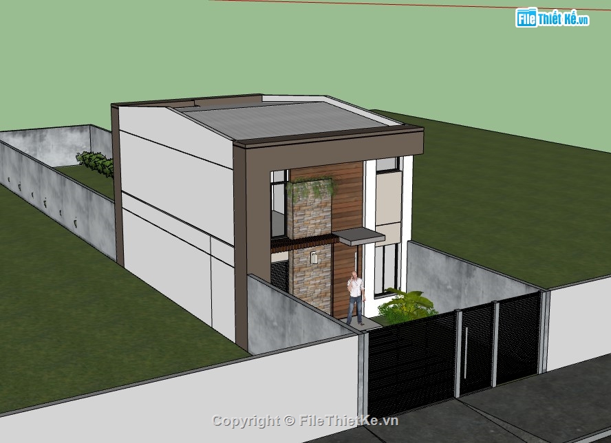 nhà phố sketchup,su nhà phố 2 tầng,su nhà phố,sketchup nhà phố,sketchup nhà phố 2 tầng