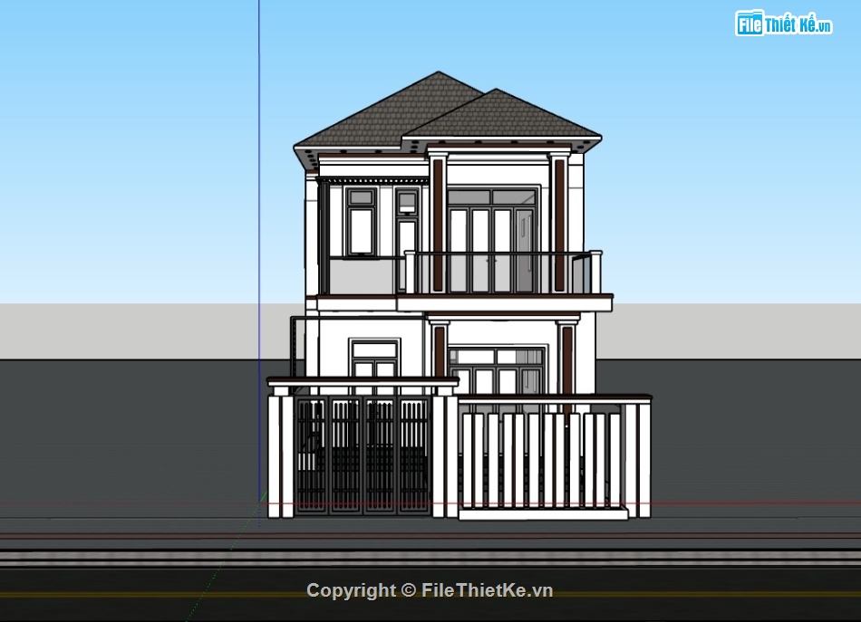 su nhà phố,nhà phố 2 tầng,su nhà phố 2 tầng,sketchup nhà phố,sketchup nhà phố 2 tầng