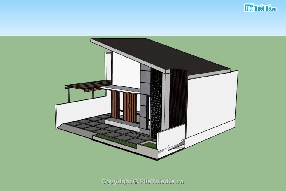 nhà phố 2 tầng,su nhà phố,sketchup nhà phố,su nhà phố 2 tầng,sketchup nhà phố 2 tầng