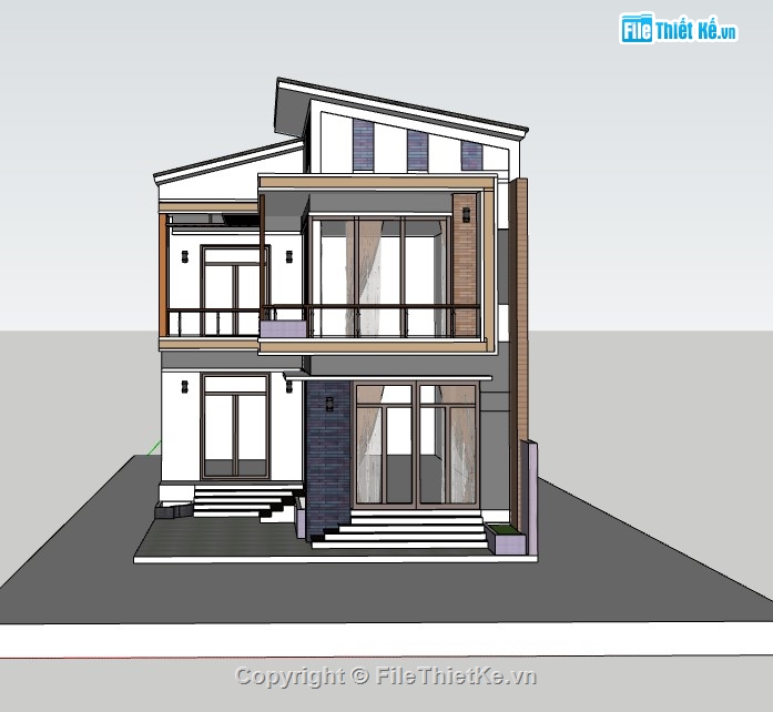 nhà phố  2 tầng,sketchup nhà phố,su nhà phố 2 tầng,sketchup nhà phố 2 tầng