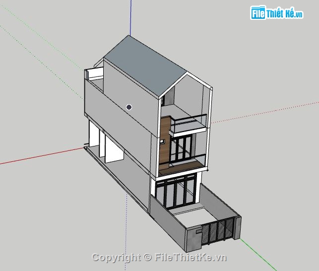 Nhà phố 3 tầng,model su nhà phố 3 tầng,nhà phố 3 tầng file su