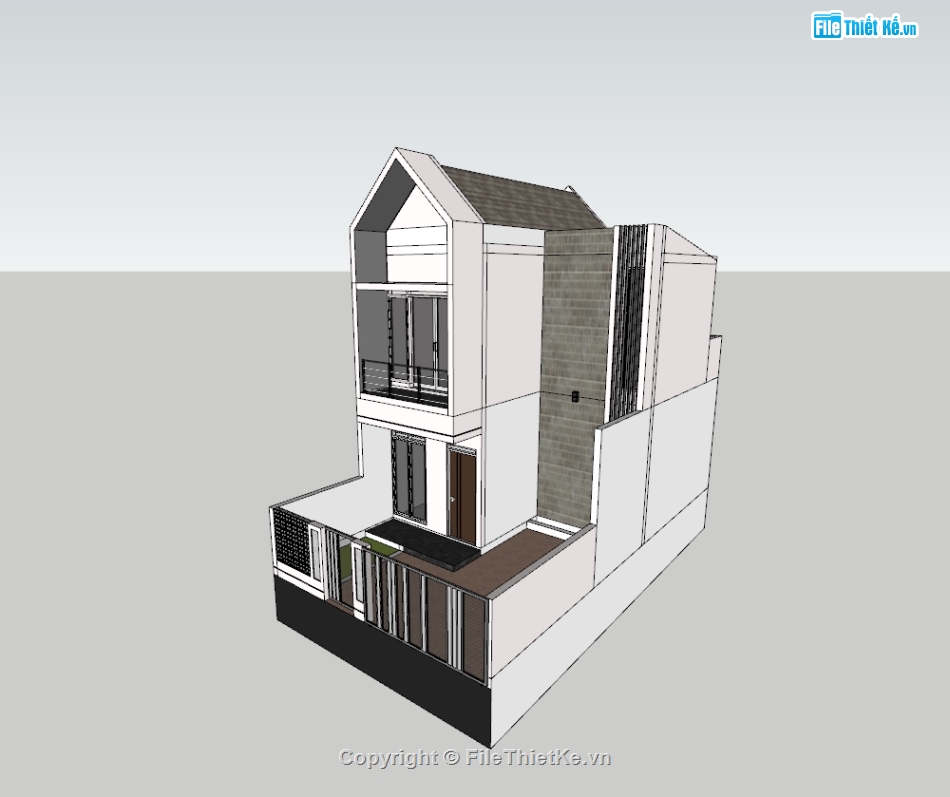 su nhà phố 3 tầng,sketchup nhà phố,sketchup nhà phố 3 tầng,su nhà phố