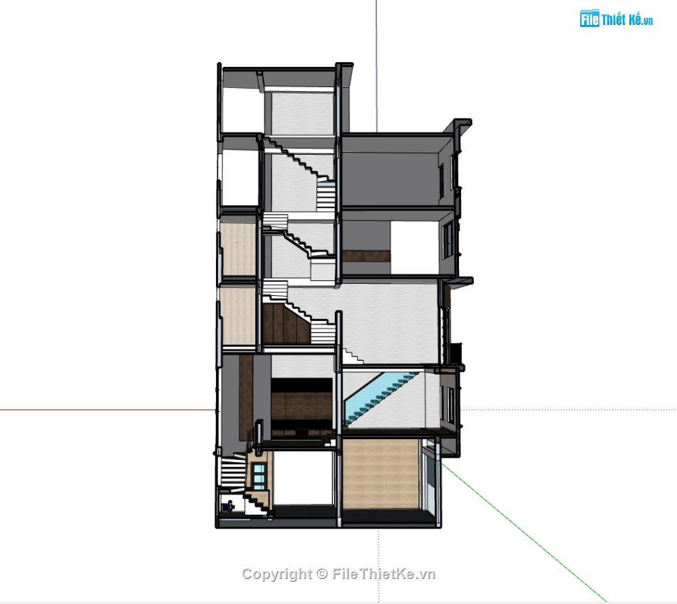 su nhà phố,sketchup nhà phố,su nhà phố 5 tầng,sketchup nhà phố 5 tầng