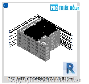 MEPF revit,revit Mepf,tháp giải tỏa nhiệt