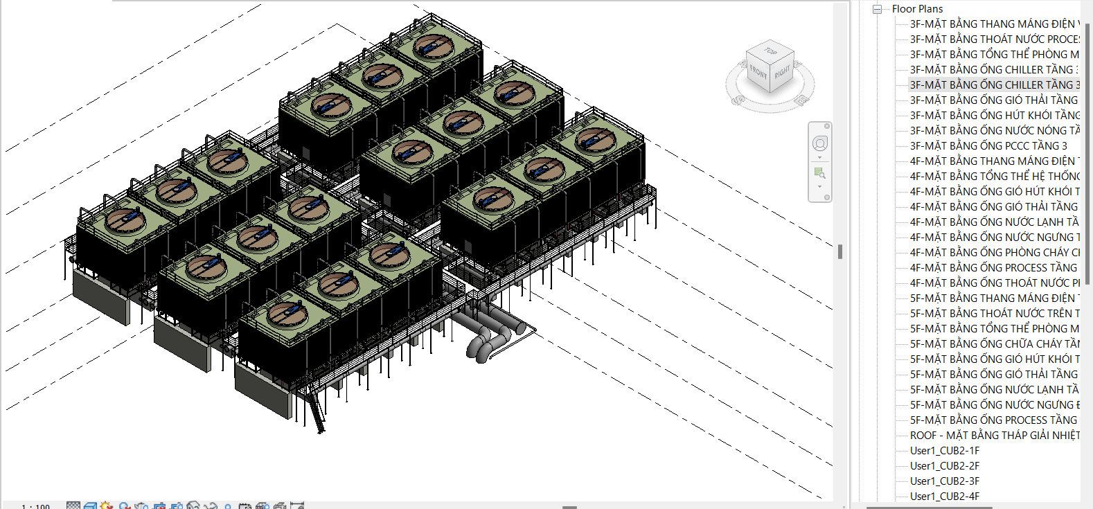 MEPF revit,revit Mepf,tháp giải tỏa nhiệt