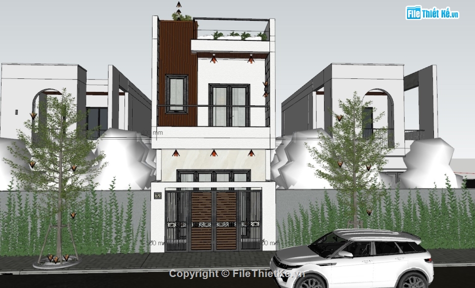 Sketchup,Ngoại thất,sketchup enscape,Render