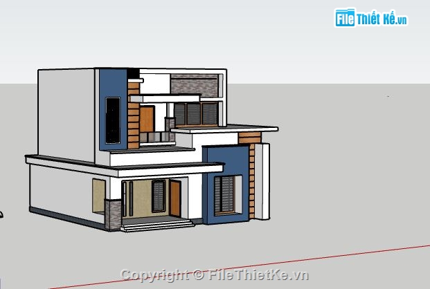 Nhà 2 tầng,model su nhà 2 tầng,file su nhà 2 tầng