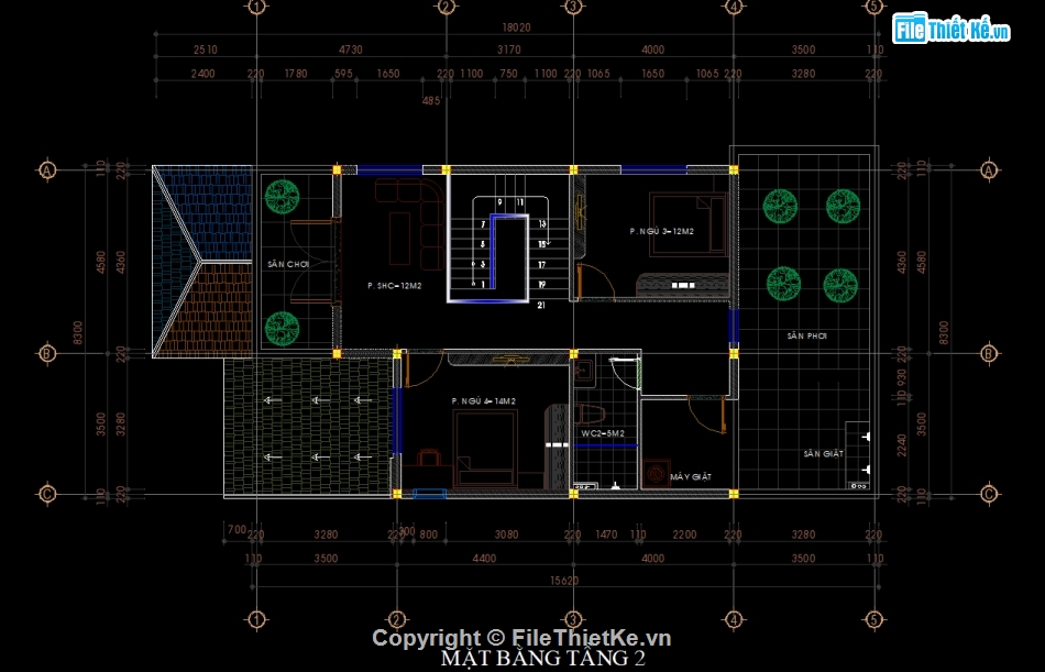 biệt thự 2 tầng,kết cấu 2 tầng,biệt thự mái nhật 2 tầng,autocad nhà biệt thự mái nhật 2 tầng,biệt thự mái nhật,kiến trúc biệt thự mái nhật