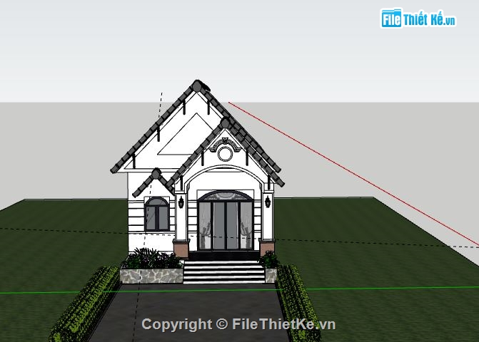 Nhà cấp 4,Model su nhà cấp 4,nhà cấp 4 model su