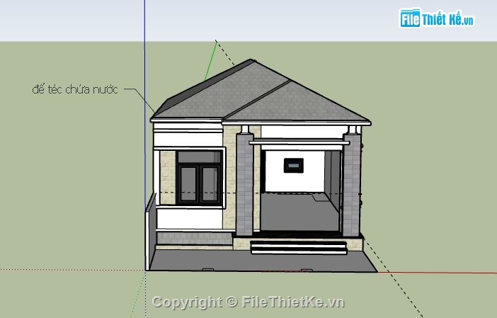 Nhà cấp 4,Nhà cấp 4 model su,file su nhà cấp 4