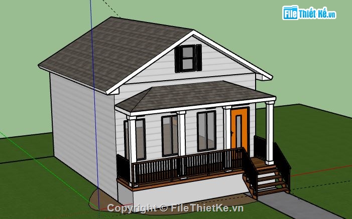 nhà cấp 4 file sketchup,Nhà cấp 4,model su nhà cấp 4,file su nhà cấp 4