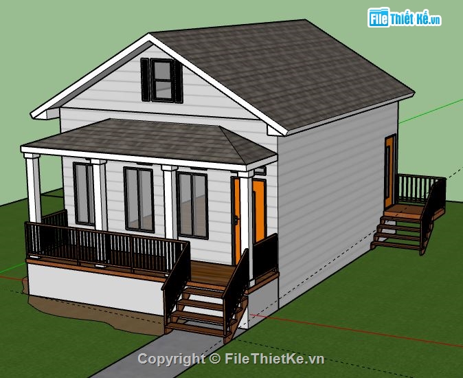 nhà cấp 4 file sketchup,Nhà cấp 4,model su nhà cấp 4,file su nhà cấp 4