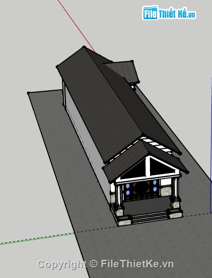 nhà cấp 4 đẹp,model su nhà cấp 4,file sketchup nhà cấp 4,nhà cấp 4 file su,nhà cấp 4 file sketchup