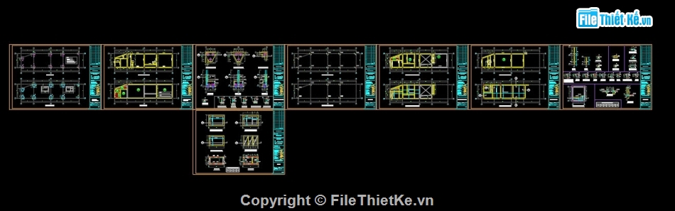 Nhà 1 tầng có gác lửng,Nhà phố 1 tầng,file cad nhà lô phố