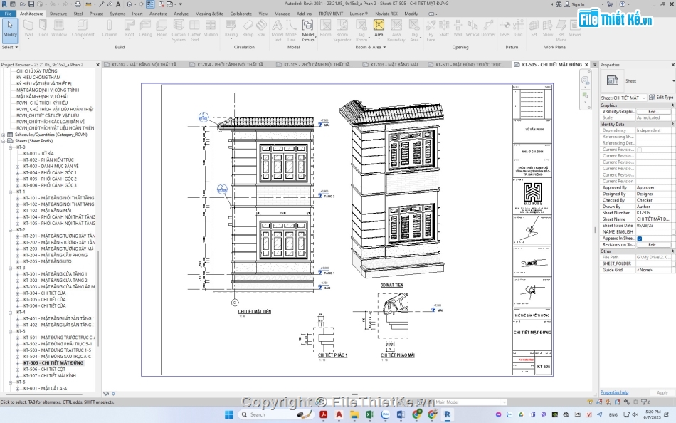 Nhà 2 tầng,biệt thự hiện đại,Revit nhà phố 2 tầng,File revit nhà ở 2 tầng