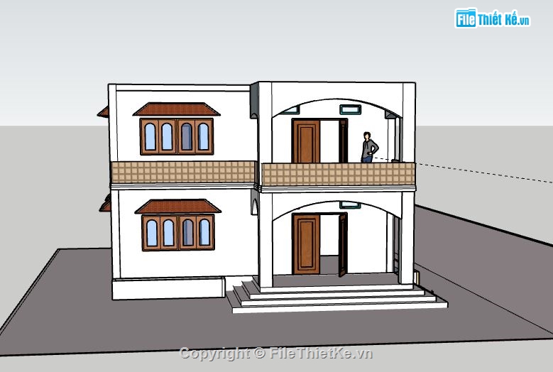 Nhà phố 2 tầng,model su nhà phố 2 tầng,nhà phố 2 tầng file su