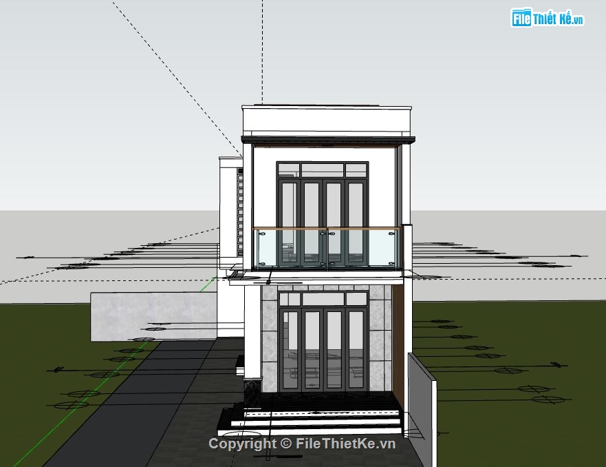 Nhà phố 2 tầng,model su nhà phố 2 tầng,nhà phố 2 tầng file su
