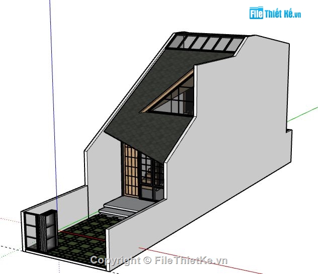 Nhà phố 2 tầng,Model su nhà phố 2 tầng,nhà phố 2 tầng sketchup,sketchup nhà phố 2 tầng,nhà phố 2 tầng model su