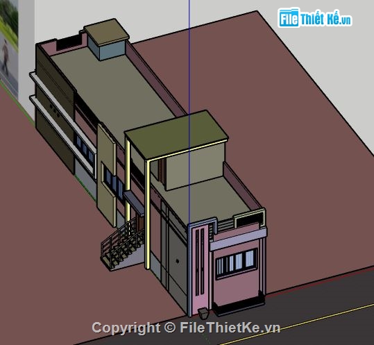 Nhà phố 2 tầng,model su nhà phố 2 tầng,file su nhà phố 2 tầng