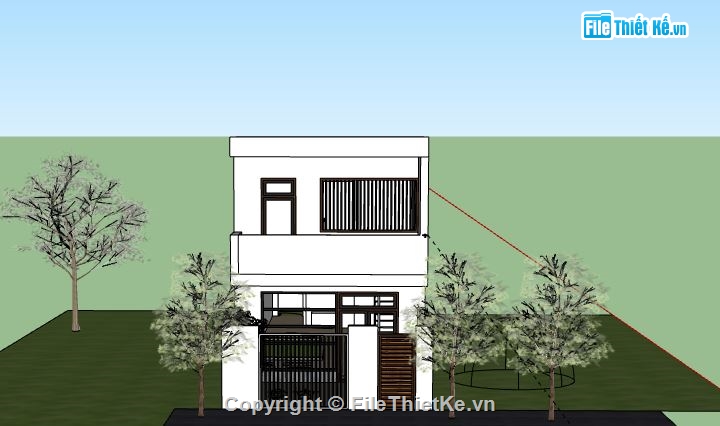 Nhà phố 2 tầng,Model su nhà phố 2 tầng,nhà phố 2 tầng file su