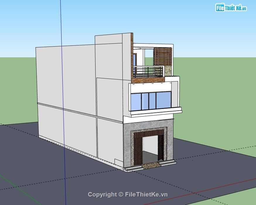 Nhà phố 2 tầng,Model su nhà phố 2 tầng,file su nhà phố 2 tầng