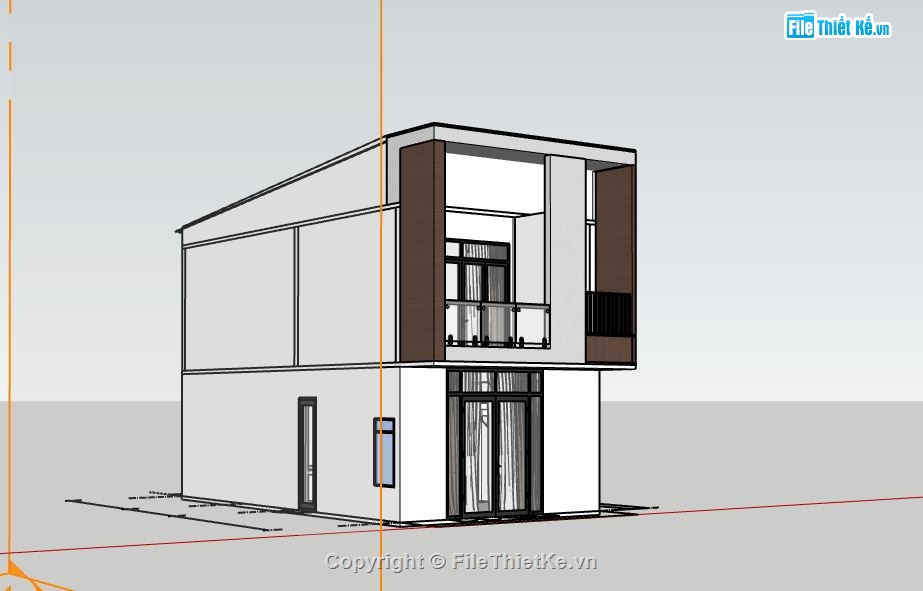 Nhà phố 2 tầng,model su nhà phố 2 tầng,file su nhà phố 2 tầng