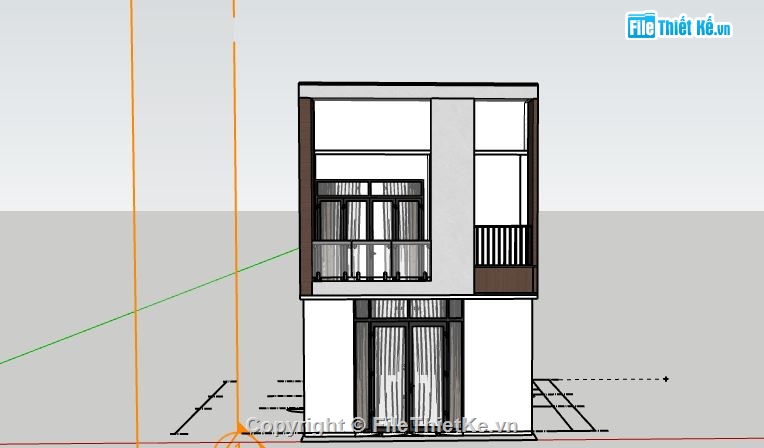 Nhà phố 2 tầng,model su nhà phố 2 tầng,file su nhà phố 2 tầng