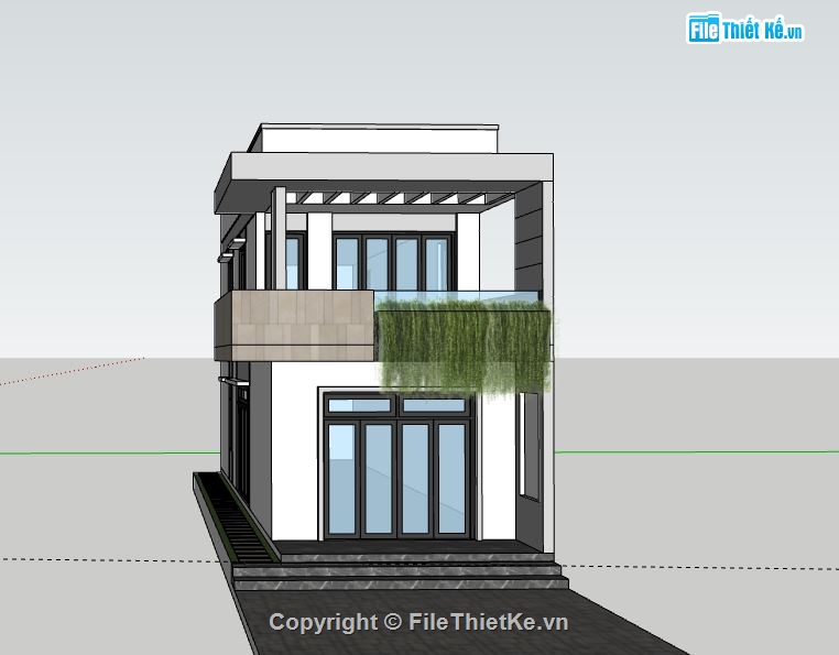 Nhà phố 2 tầng,model su nhà phố 2 tầng,file su nhà phố 2 tầng