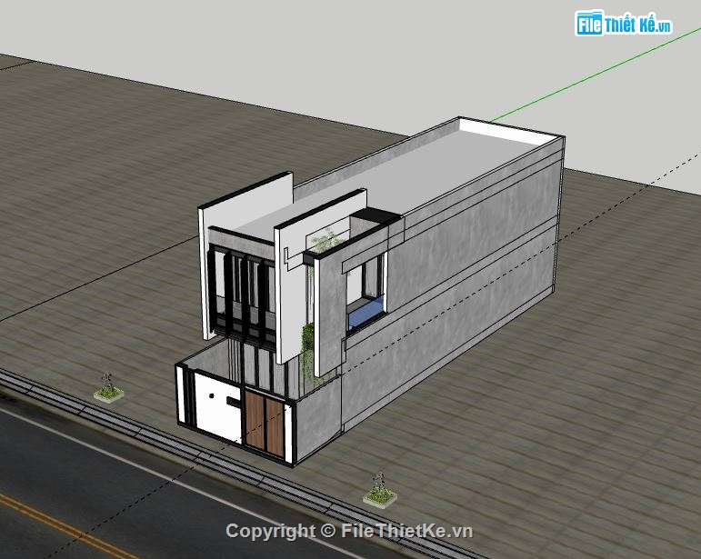 Nhà phố 2 tầng,Model su nhà phố 2 tầng,file su nhà phố 2 tầng