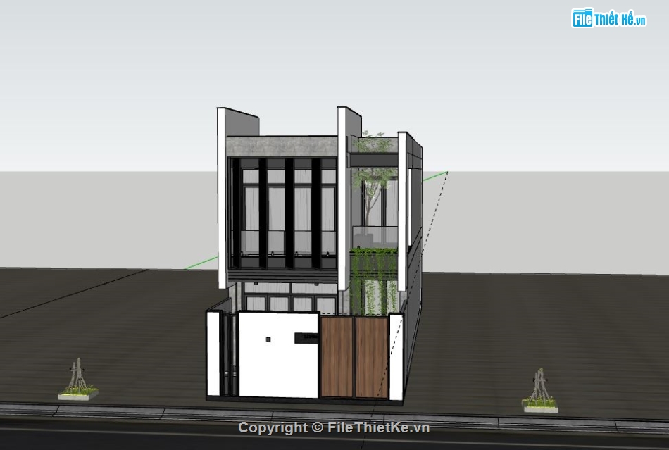 Nhà phố 2 tầng,Model su nhà phố 2 tầng,file su nhà phố 2 tầng