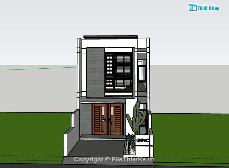 Nhà phố 2 tầng,Model su nhà phố 2 tầng,file su nhà phố 2 tầng