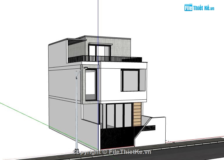 Nhà phố 2 tầng,model su nhà phố 2 tầng,file su nhà phố 2 tầng