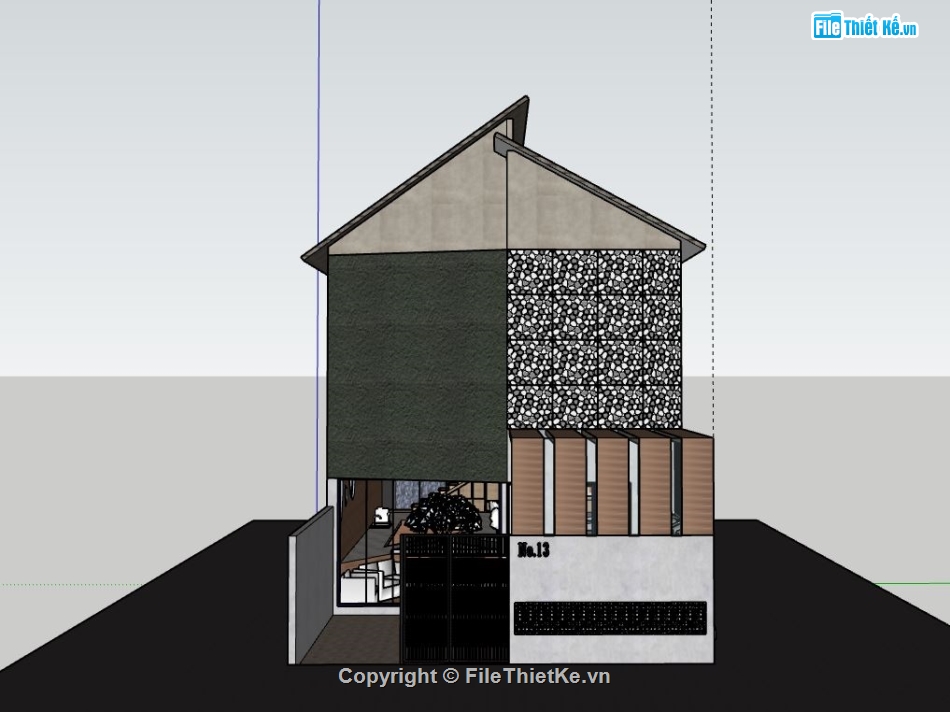 Nhà phố 2 tầng,model su nhà phố 2 tầng,nhà phố 2 tầng file su,sketchup nhà phố 2 tầng,nhà phố 2 tầng sketchup