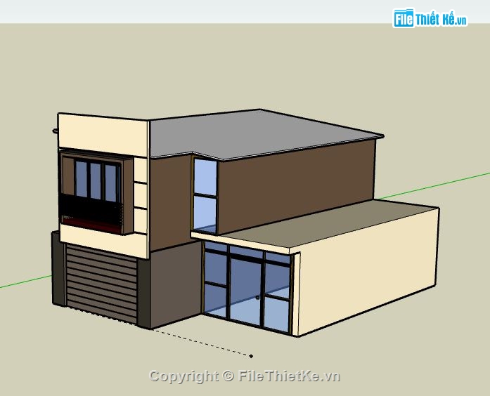 Nhà phố 2 tầng,Model su nhà phố 2 tầng,nhà phố 2 tầng file su