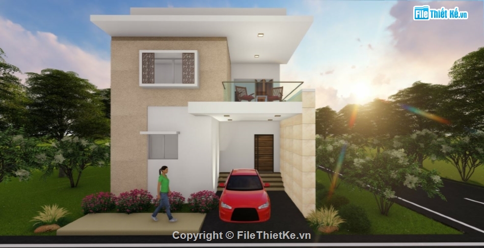 Nhà phố 2 tầng,file sketchup nhà phố 2 tầng,model su nhà phố 2 tầng,nhà phố 2 tầng file su,sketchup nhà phố 2 tầng