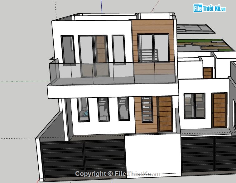 Nhà phố 2 tầng,file su nhà phố 2 tầng,nhà phố 2 tầng file su,model su nhà phố 2 tầng,sketchup nhà phố 2 tầng