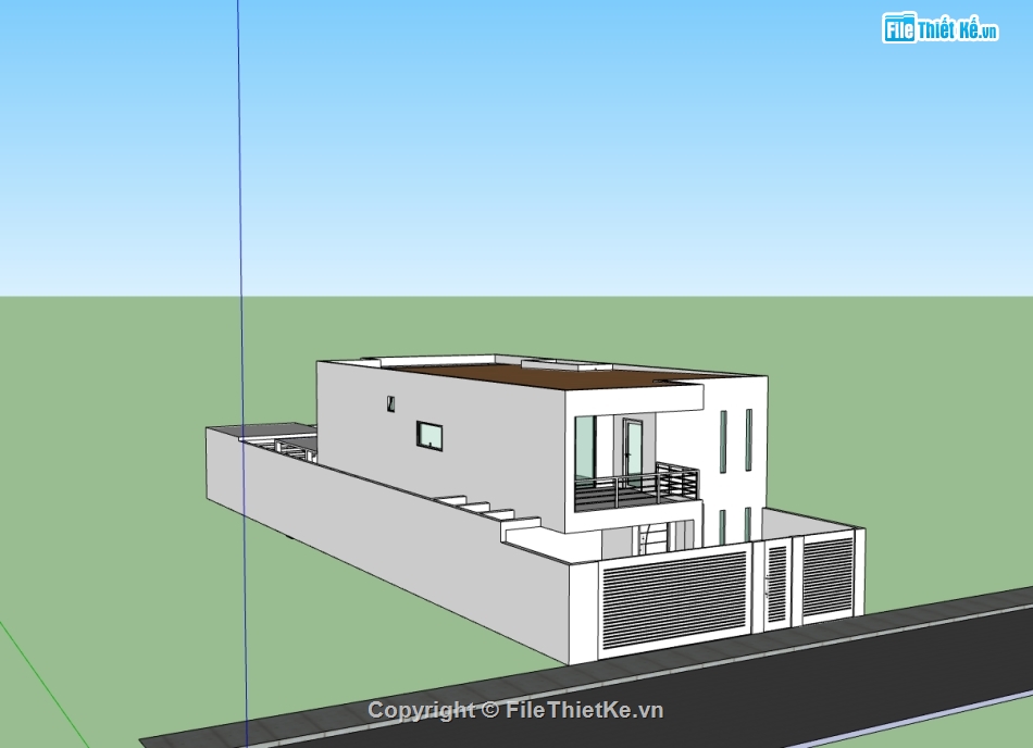 file sketchup nhà phố 2 tầng,model su  nhà phố 2 tầng,file su  nhà phố 2 tầng,sketchup nhà phố 2 tầng