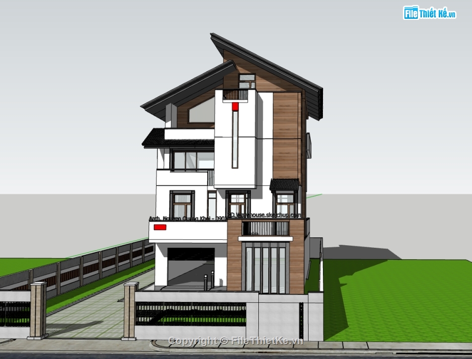 su nhà phố,model su nhà phố,file sketchup nhà phố