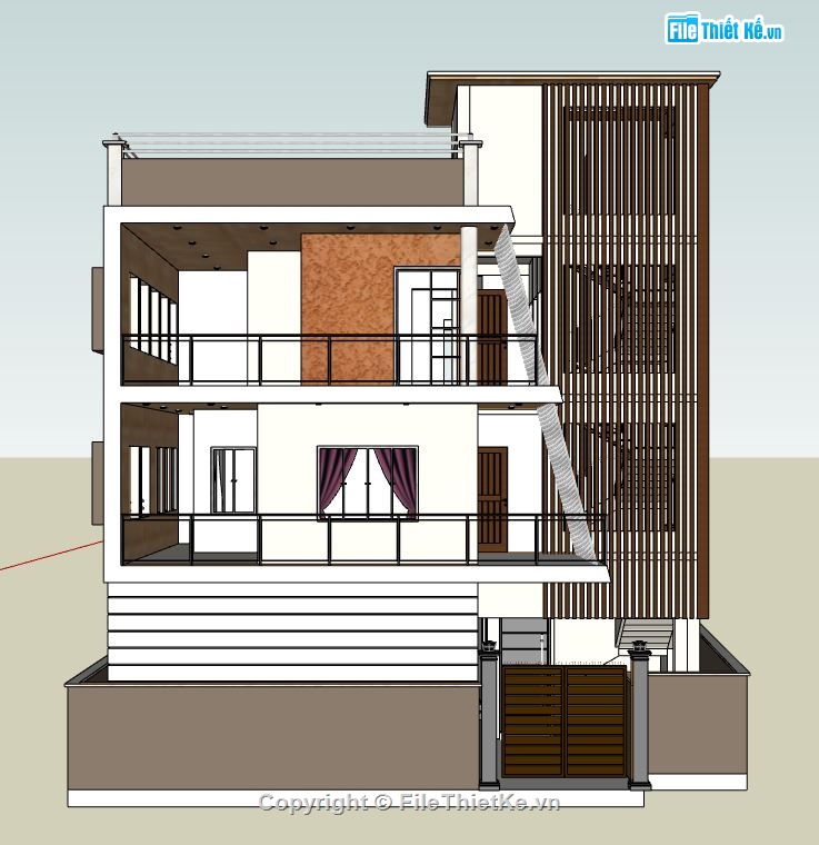 Model su nhà phố 3 tầng,file su nhà phố 3 tầng,nhà phố 3 tầng file su,sketchup nhà phố 3 tầng,nhà phố 3 tầng sketchup