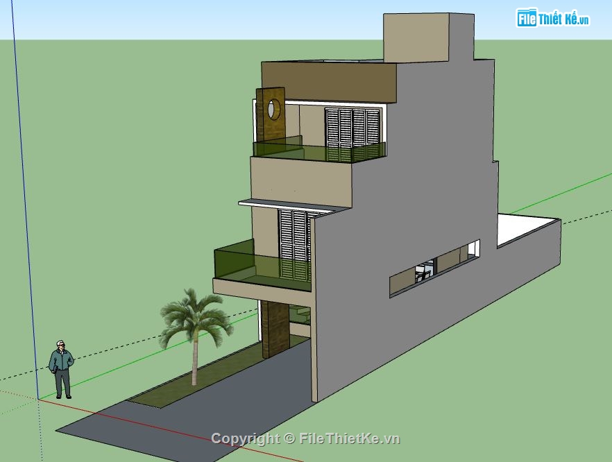 Nhà phố 3 tầng,file sketchup nhà phố 3 tầng,nhà phố 3 tầng file su,nhà phố 3 tầng sketchup,sketchup nhà phố 2 tầng