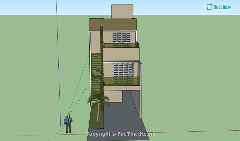 Nhà phố 3 tầng,file sketchup nhà phố 3 tầng,nhà phố 3 tầng file su,nhà phố 3 tầng sketchup,sketchup nhà phố 2 tầng